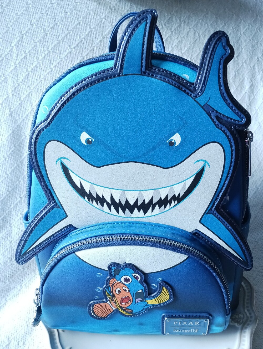 RARE Loungefly × Disney Pixar Finding Nemo Bruce the Shark Mini Backpack - Picture 14 of 14